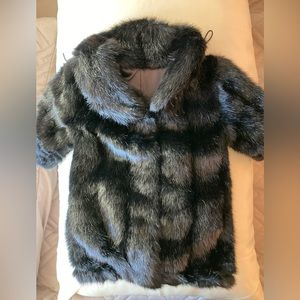 Stocking Faux Fur Mink Coat holiday hanging - Vintage EUC